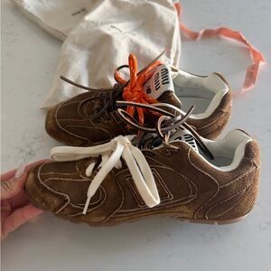 New Balance x Miu Miu 530 L Suede Sneakers